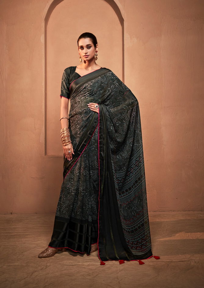 Stavan Jeevika Black 7 Designer Wholesale Georgette Saree Catalog